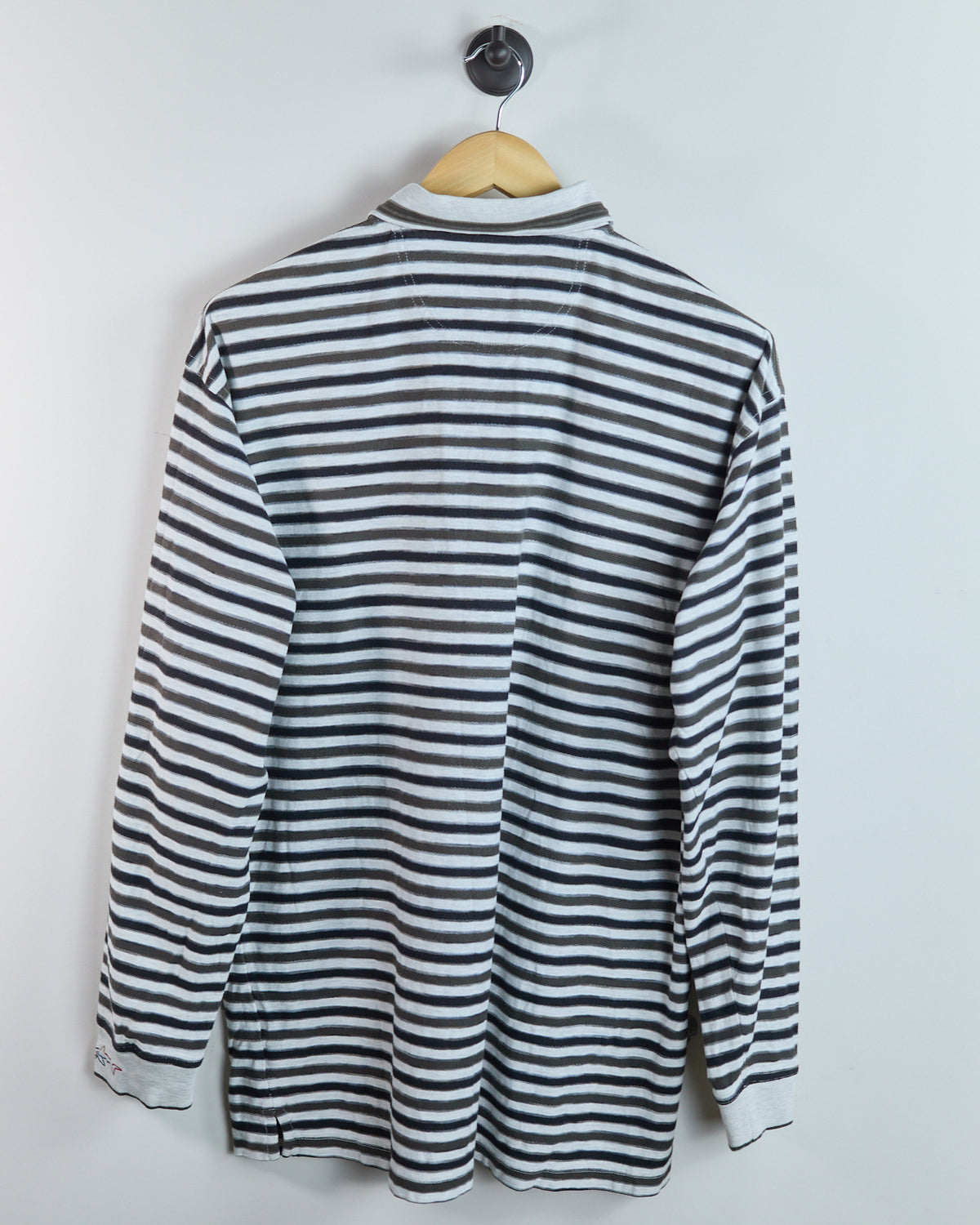 Early 90s Greg Norman x Disney White/Brown Long Sleeve Polo (L)