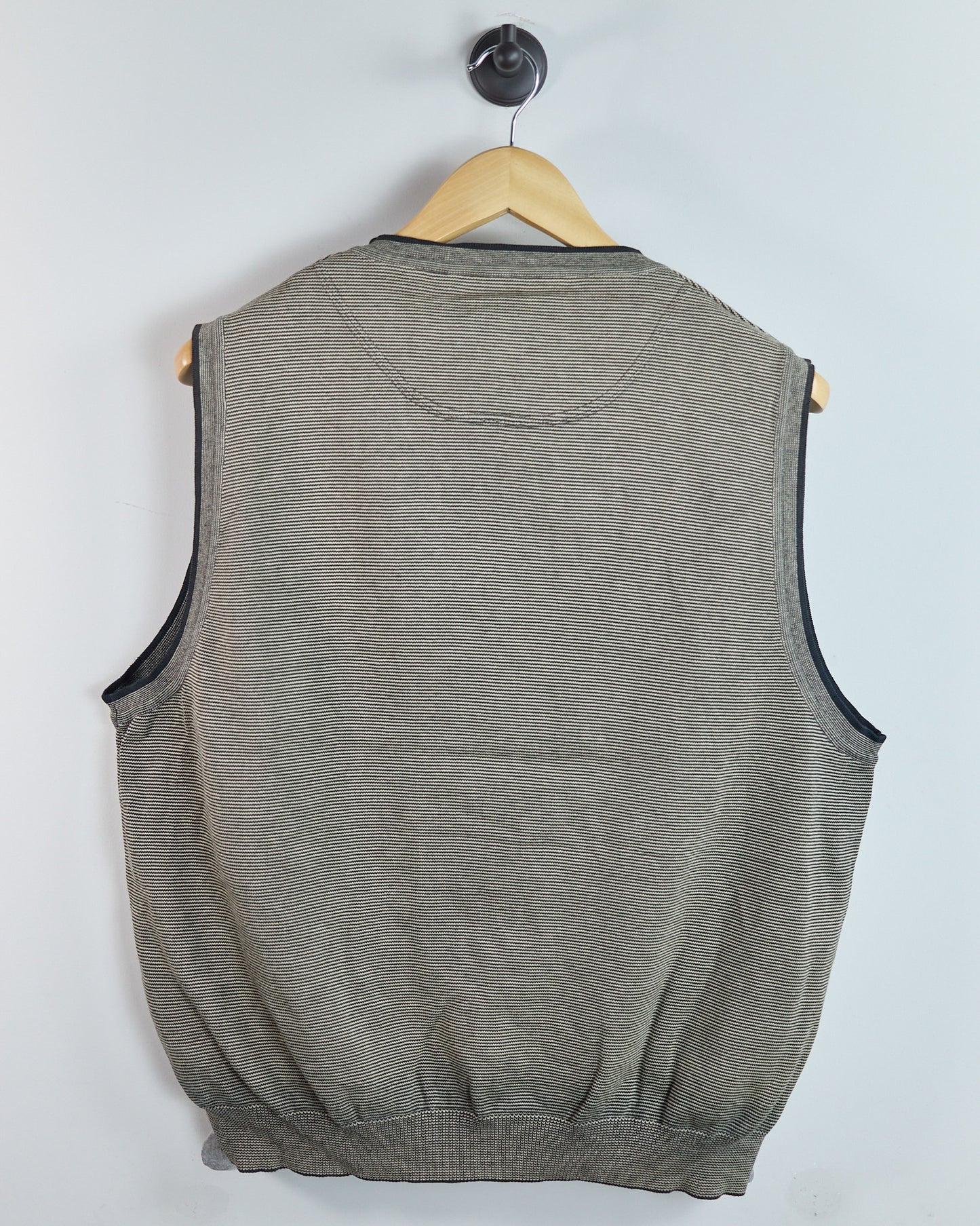90s Titleist x FootJoy Cream/Brown/Black V Neck Vest (L)