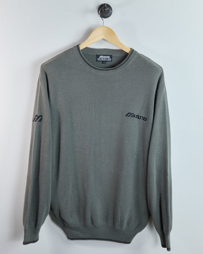 90s Mizuno Golf Dark Green/BlackCrew Neck Jumper (L)