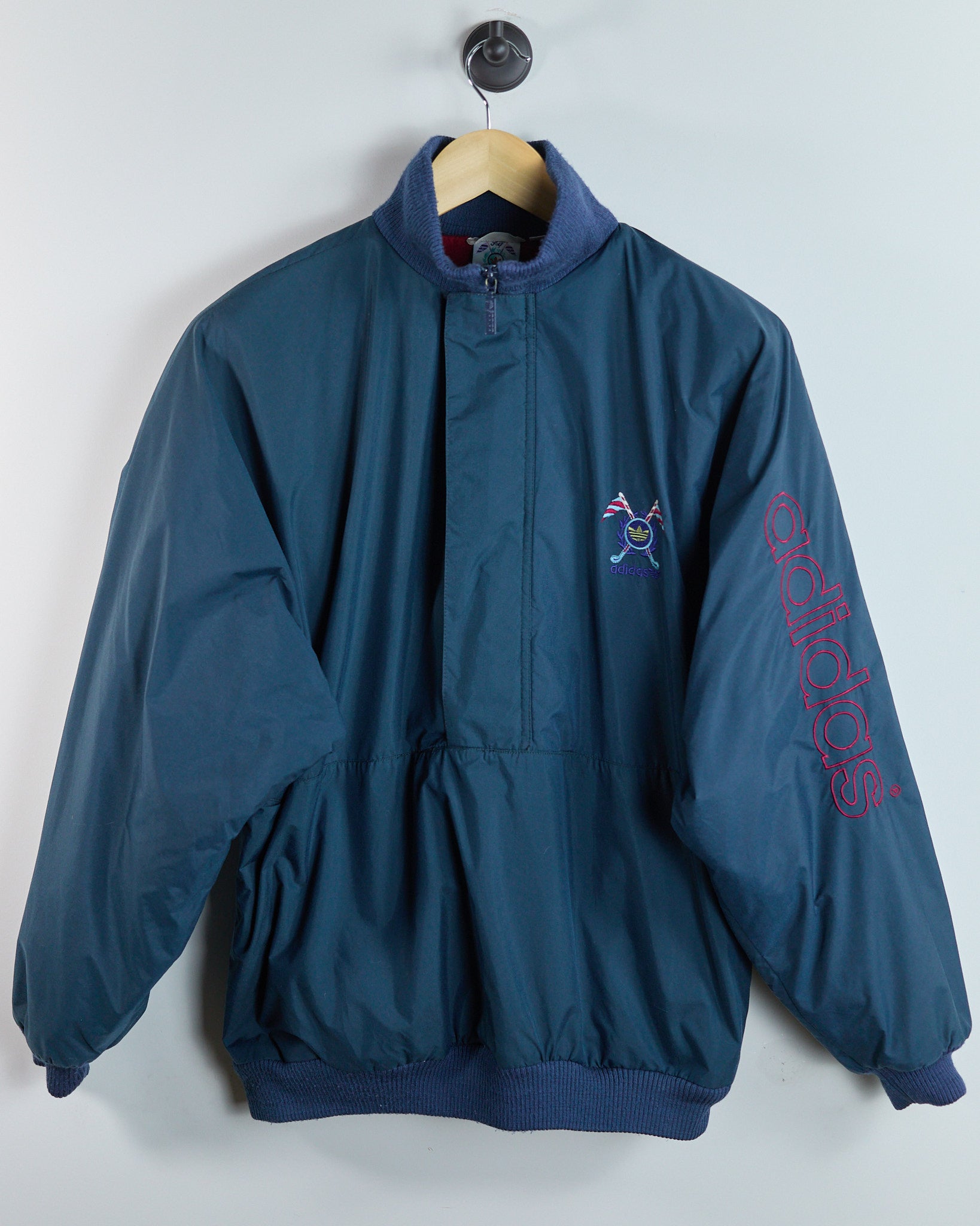 ジャケット・アウター 90supremestreethiphoplevistussychampion 90s Adidas Golf Prussian/Blue Half Zip Jacket (M) | Rules of Golf