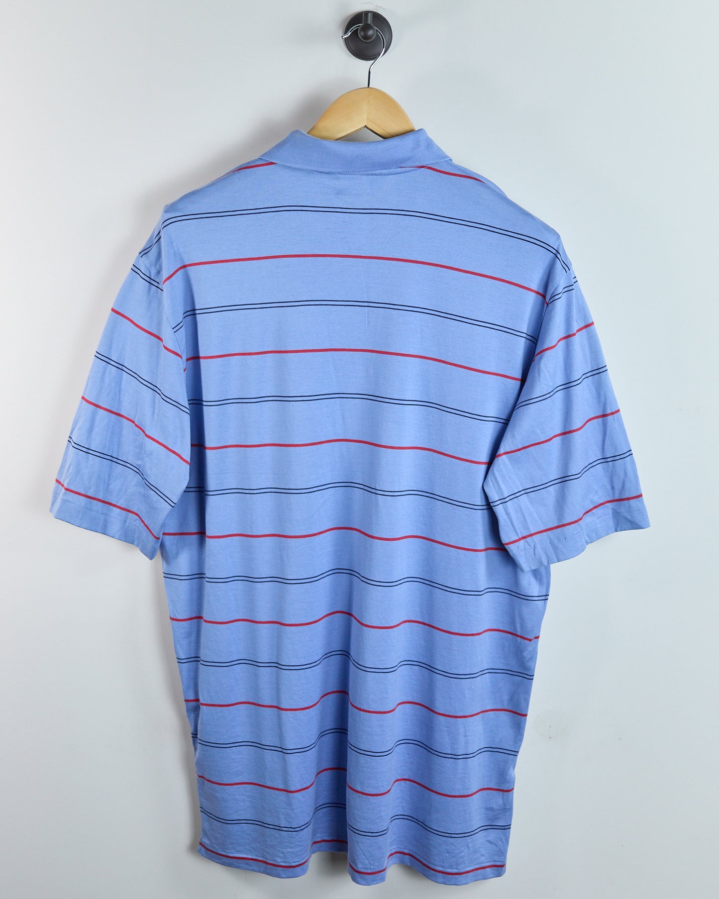 2005 Polo Ralph Lauren Golf Blue/Red Stripe Pattern US Open Pinehurst Polo (L)