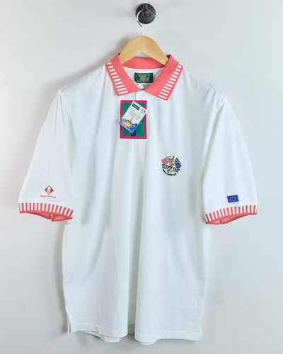 90s Glenmuir White/Coral Ryder Cup Polo, NWT (L)