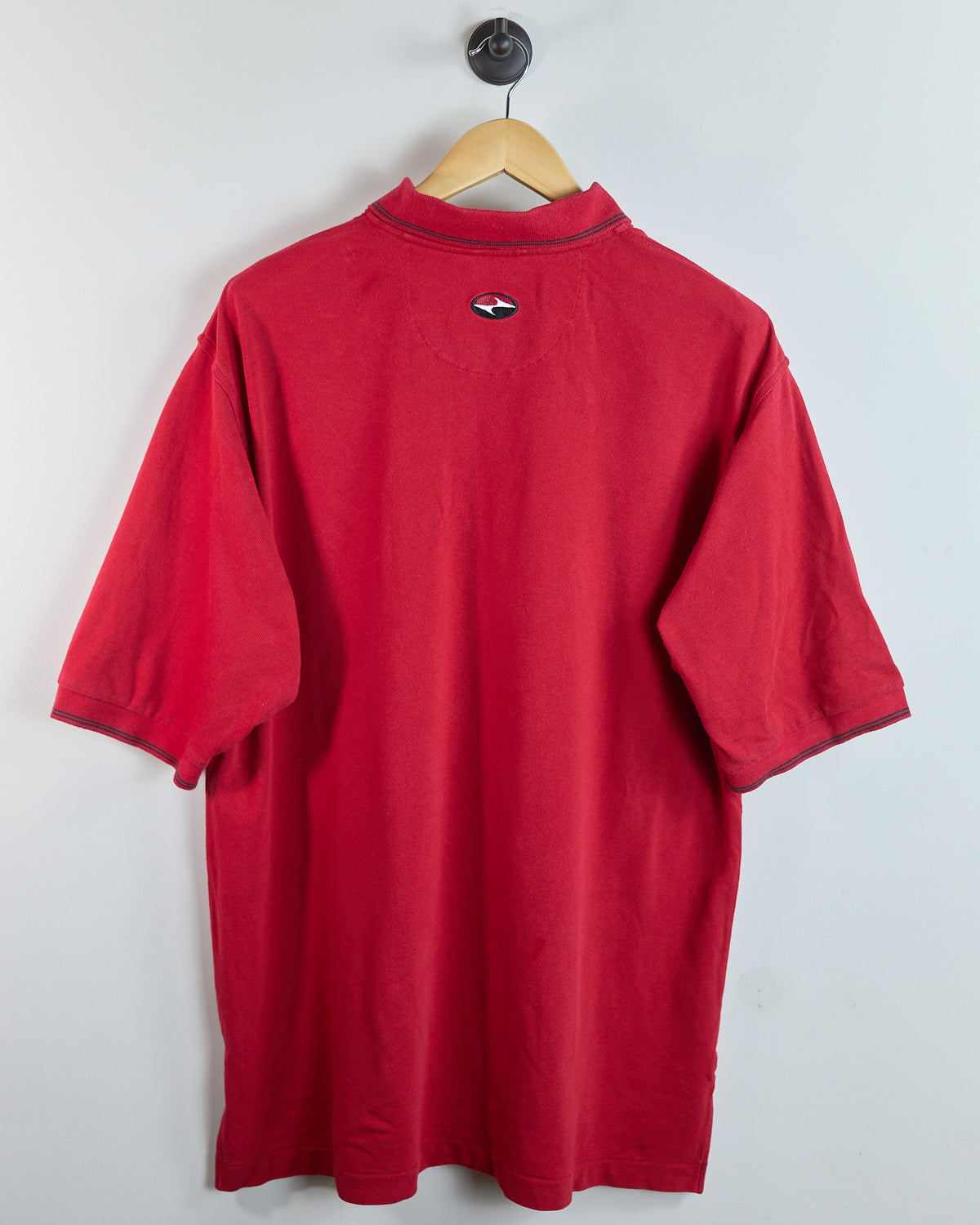 90s to early 00s Nike Golf Tiger Woods Yin Yang Red Zip Up Polo (L)