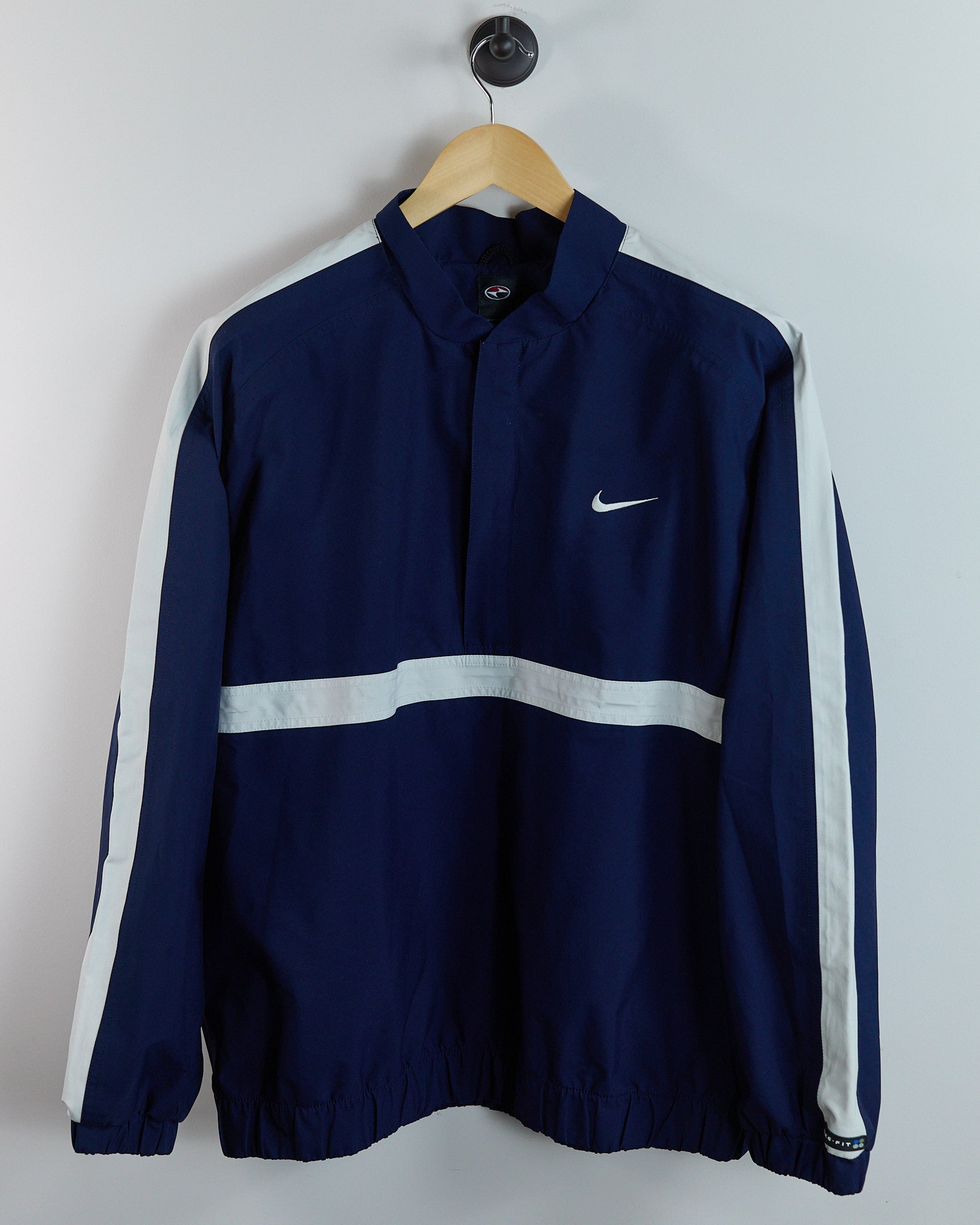 90s Nike Golf Blue/White Quarter Zip Windbreaker (L) | Rules of