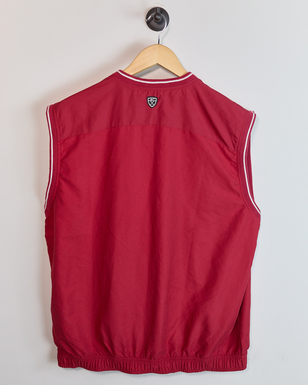Mid 90s Nike Golf Red/White Crew Neck Windbreaker Vest (L)
