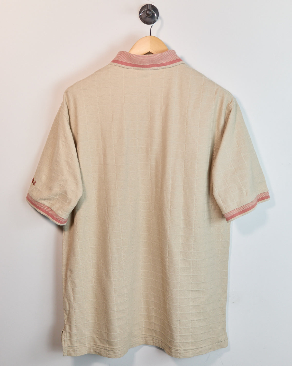 Mid 90s Ping Cream/Salmon Short Sleeve Polo (L)