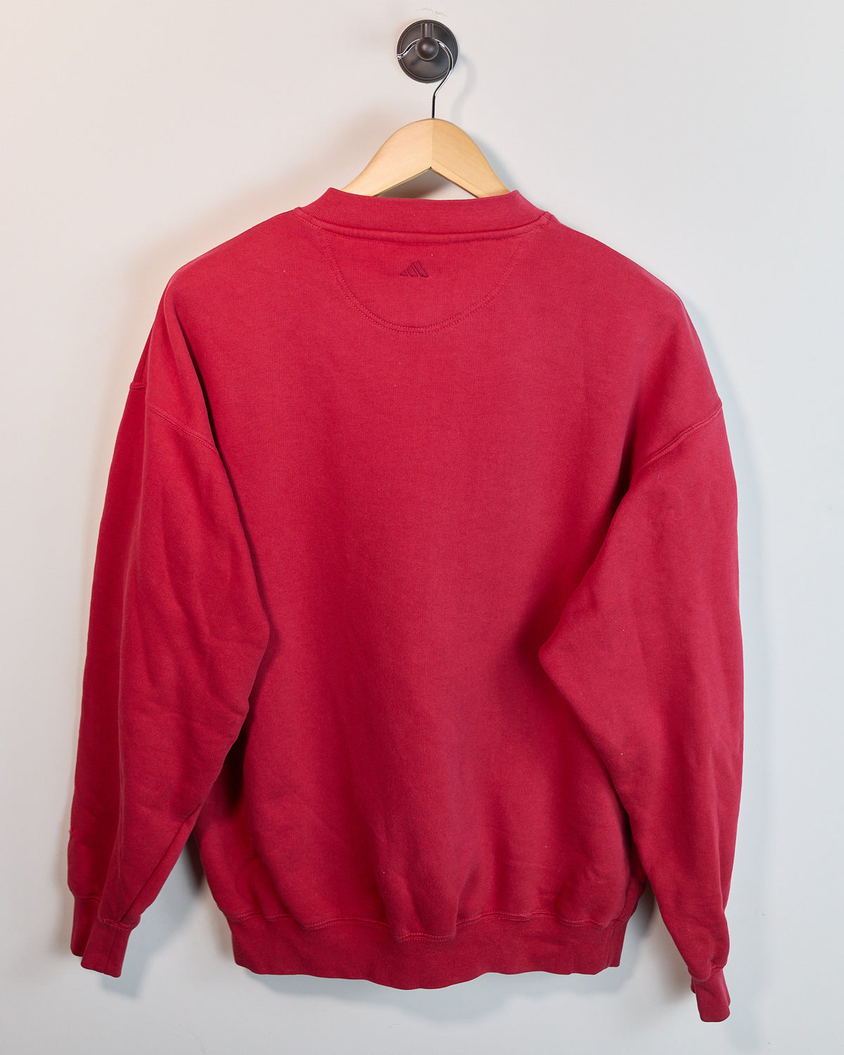 90s Adidas Golf Red/Blue Long Sleeve Crew Neck Jumper (XL, slightly smaller)