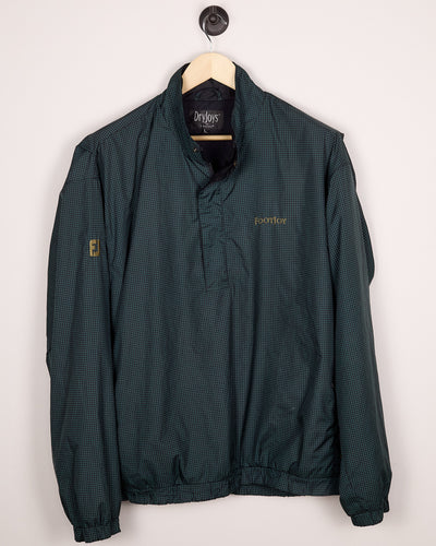 90s FootJoy Green Houndstooth/Black Windbreaker (L)