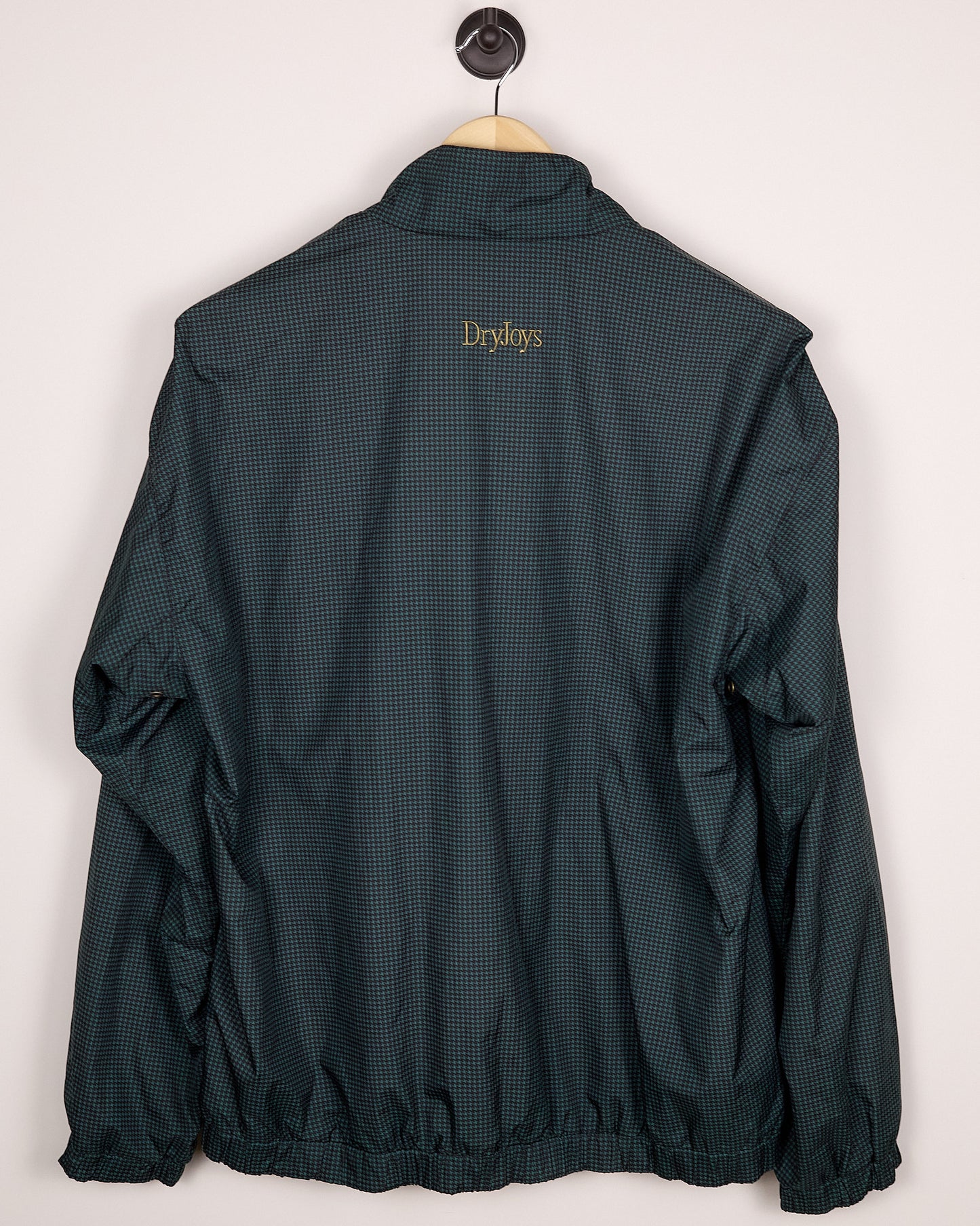90s FootJoy Green Houndstooth/Black Windbreaker (L)