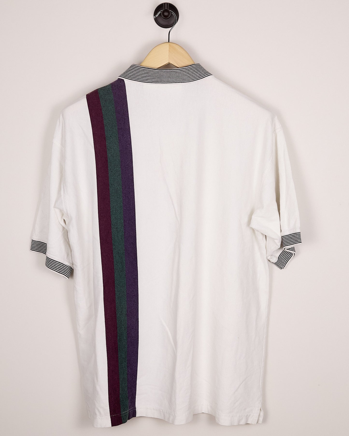 90s Greg Norman Collection White/Purple Polo (XL/L)