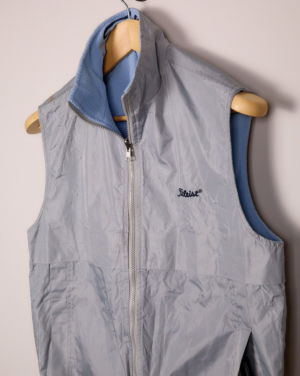 90s/00s Titleist Grey Reversible/Baby Blue Gilet (M)