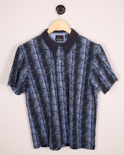 Early 90s Greg Norman Collection Dark Blue/Light Blue Polo (M)