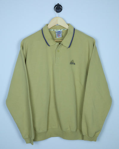 Mid 90s Adidas Golf Yellow/Blue Jumper Polo (L)