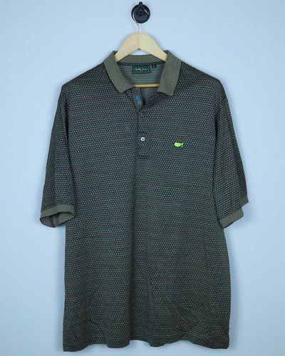 00s Augusta Masters x Bobby Jones Brown/Gold Patterned Polo (XL)