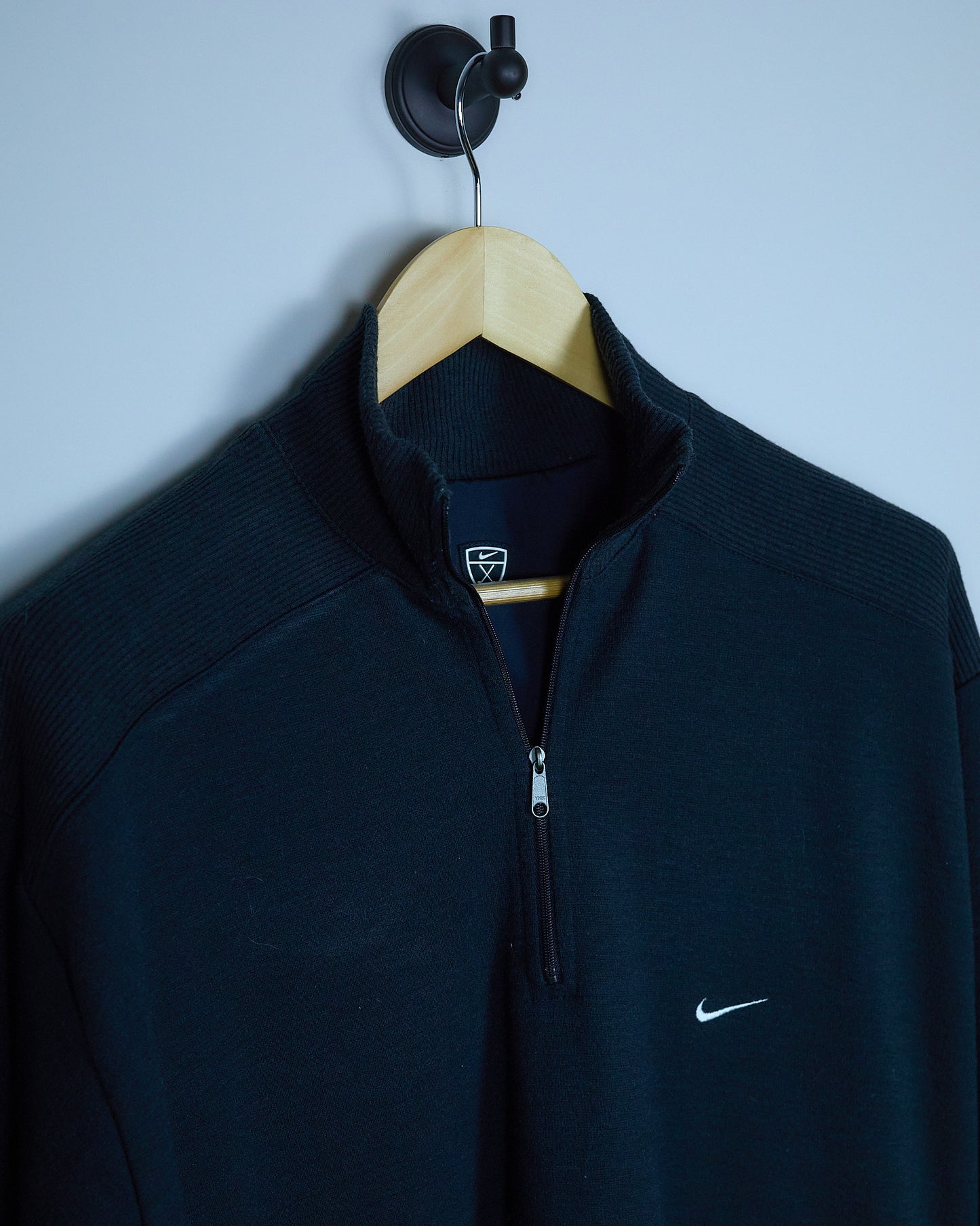 Early 00s Nike Golf Black/White Quarter Zip Reversible Windbreaker Jacket