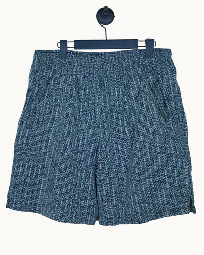 Early 90s Nike Golf Swoosh 18Dark Blue/Grey Pattern Shorts (L)