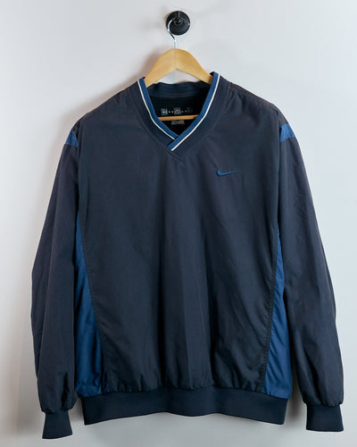 90s Nike Golf Navy Blue/Grey Windbreaker Jacket (L)
