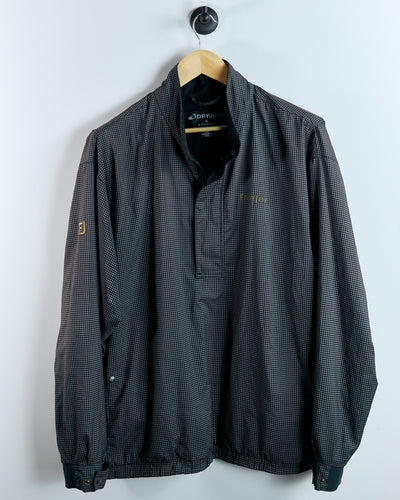 90s FootJoy Brown Houndstooth Print Windbreaker (M)