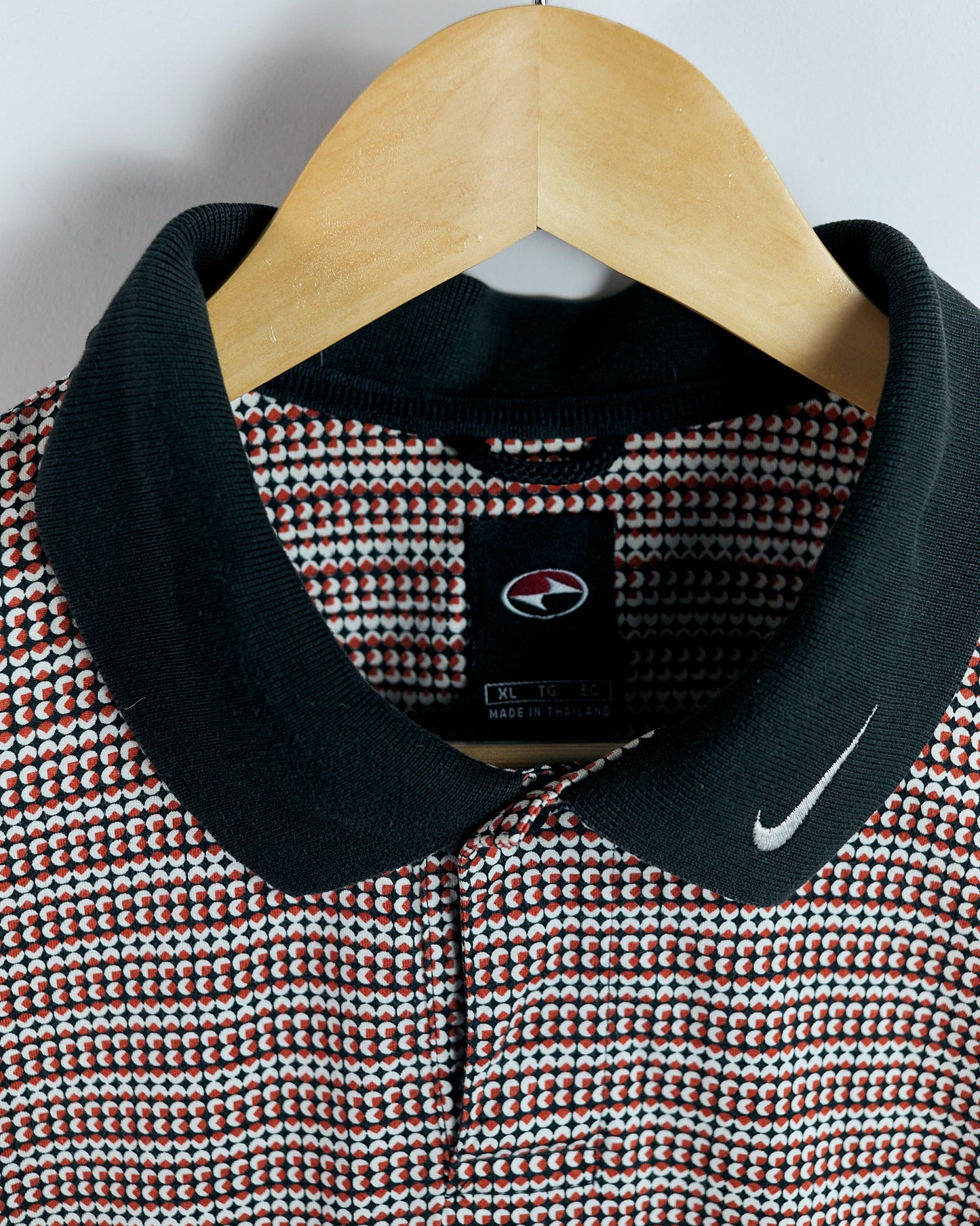 90s Nike Yin Yang Red/Cream Polo (XL)