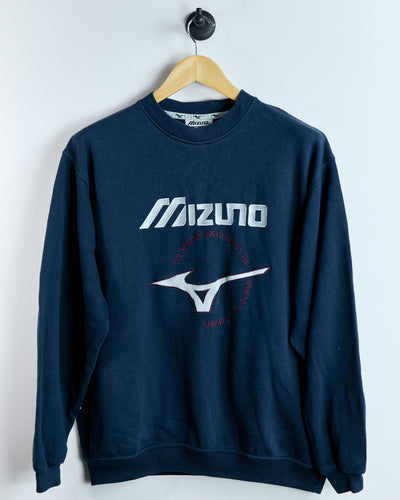 90s Mizuno Navy Blue/Purple Crew Neck Jumper (M)