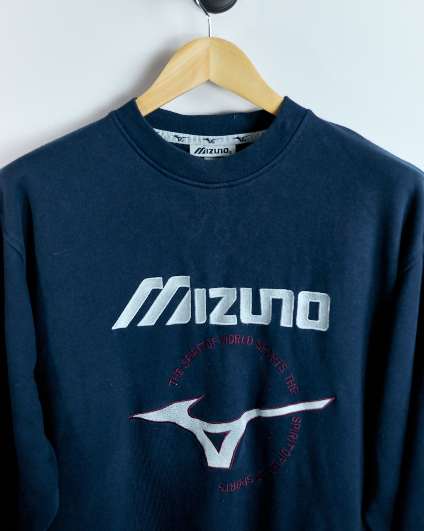 90s Mizuno Navy Blue/Purple Crew Neck Jumper (M)