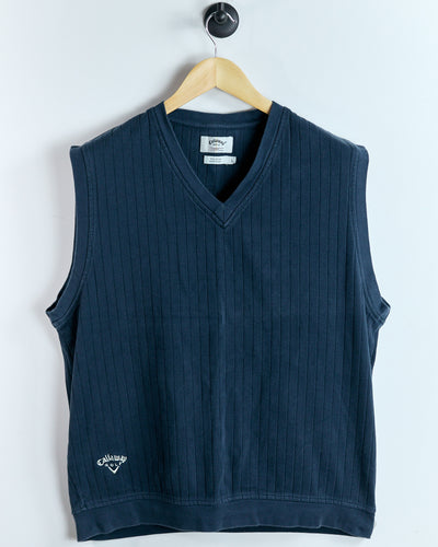 00s Callaway Navy Blue V Neck Vest (L)