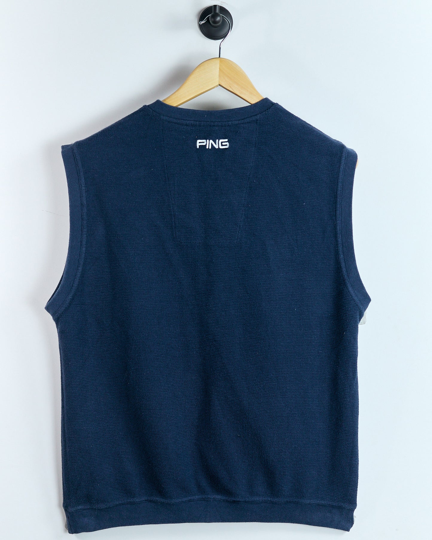 90s Ping Blue V-Neck Vest, Ping'man logo on the chest (M)