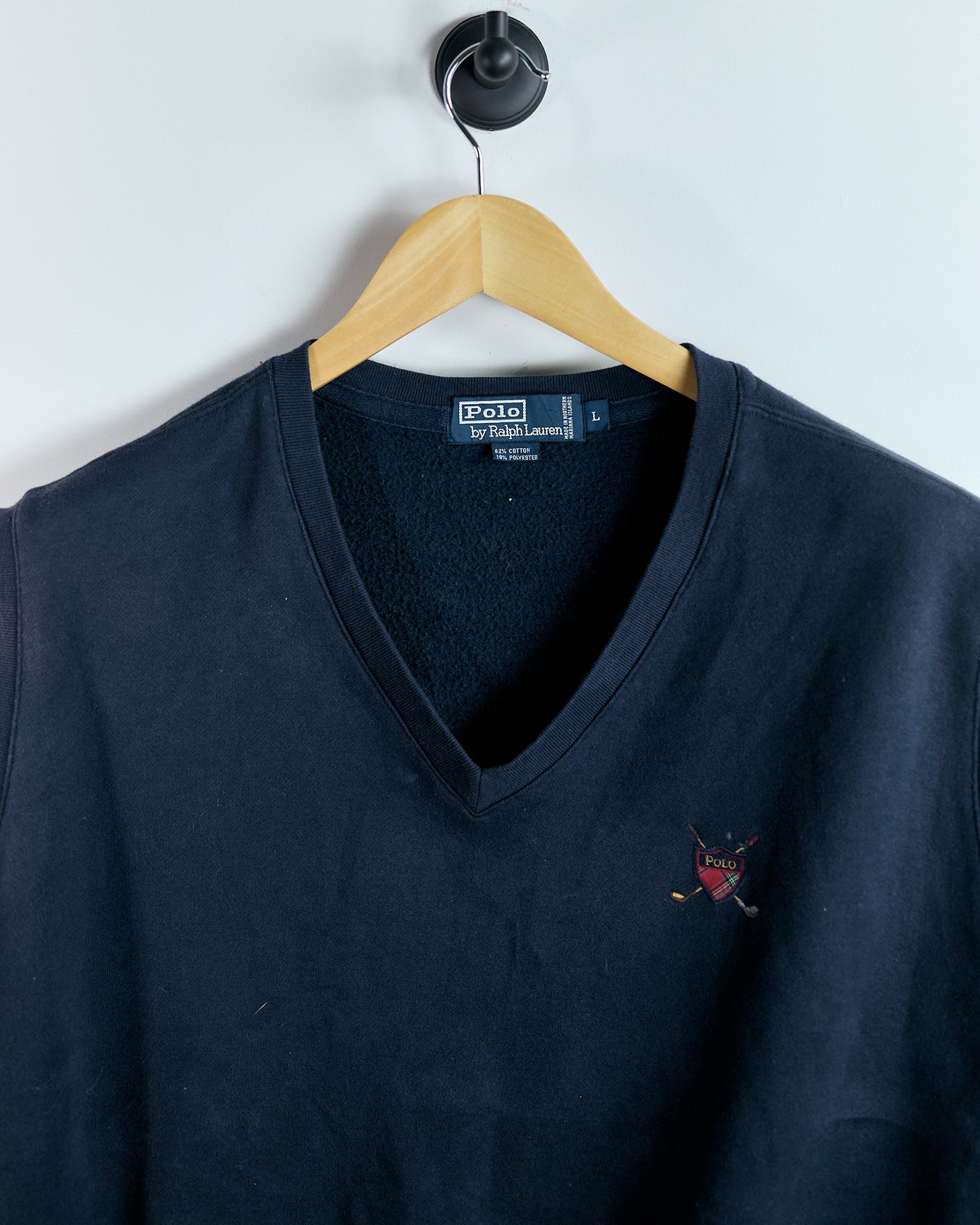 90s Polo Ralph Lauren Blue V Neck Vest (L)
