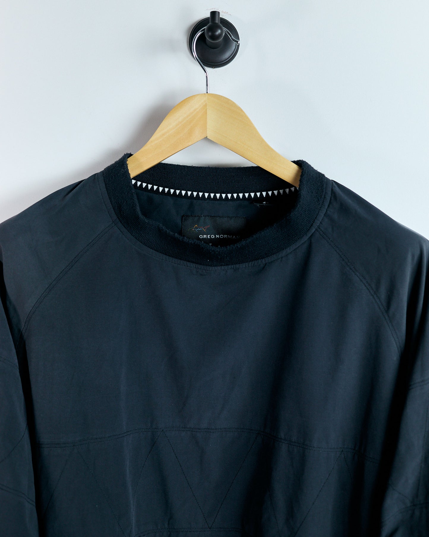 90s Greg Norman Black Crew Neck Windbreaker (L)