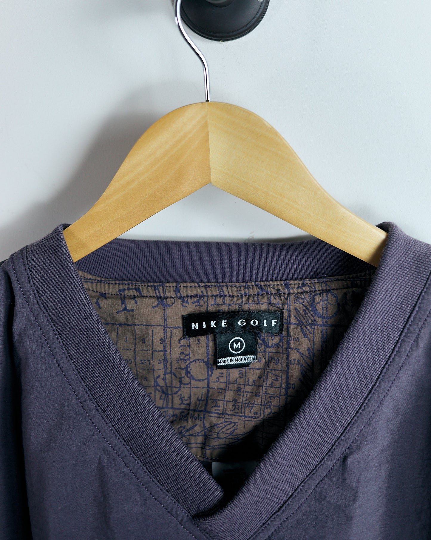 90s Nike Golf Purple V-Neck Windbreaker, super rare (M)