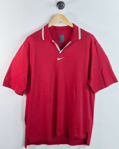 90s Nike Golf Red Polo (L) Rare Tiger Yin Yang edition