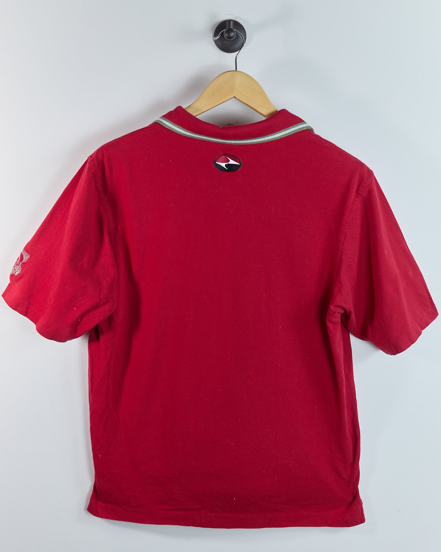 Early 00s Nike Golf Red Polo, Yin Yang logo (M)