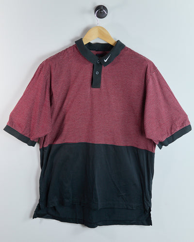 90s Nike Golf Black and Red Yin Yang Polo (L)