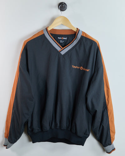 90s TaylorMade Black/Orange V Neck Windbreaker (L)