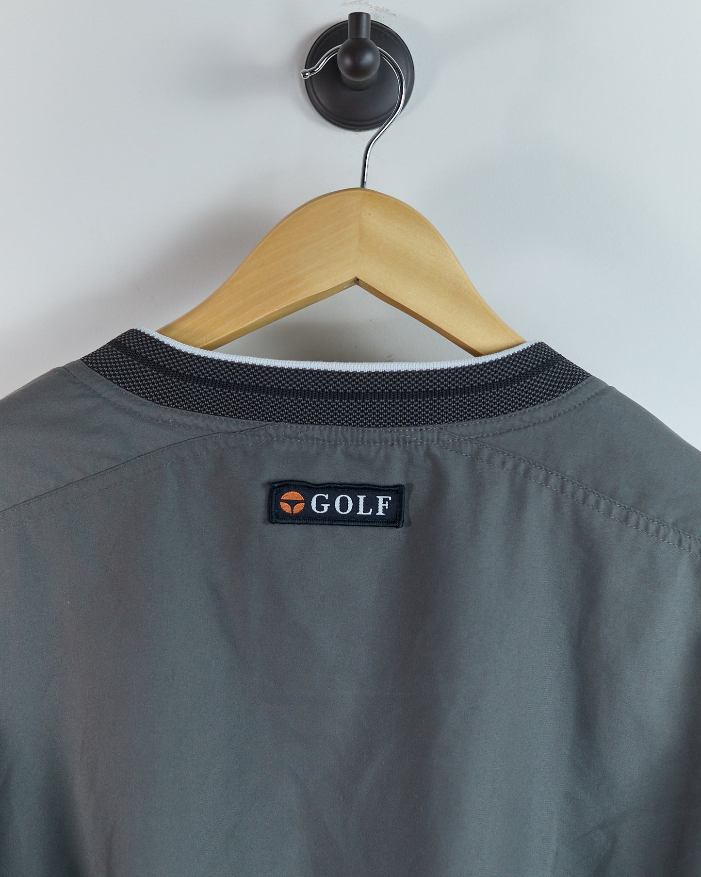 90s TaylorMade Dark Grey V Neck Windbreaker (XL)