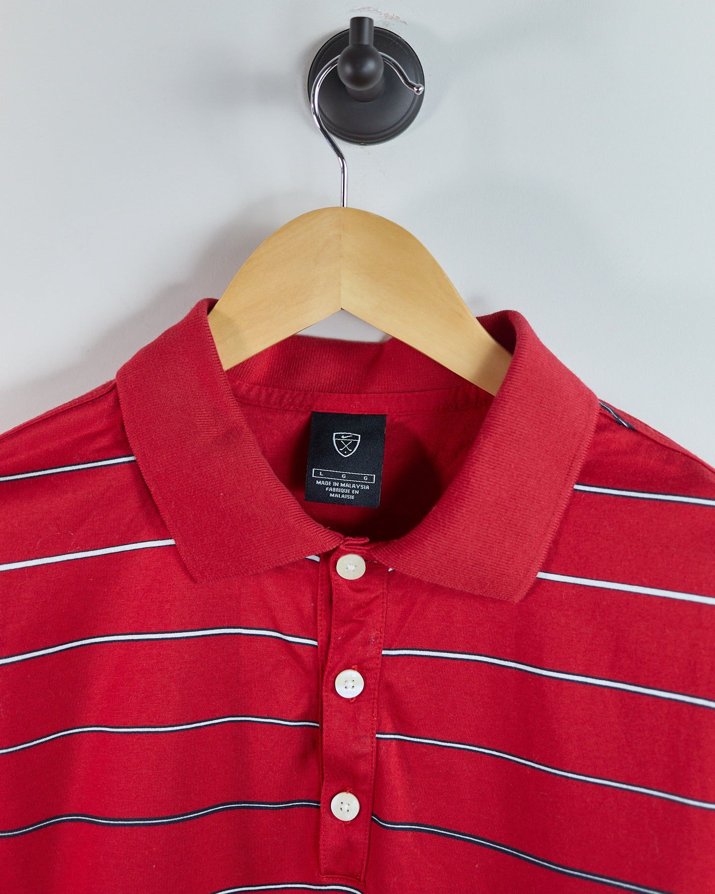 90s Nike Golf Red/Black Polo (L)