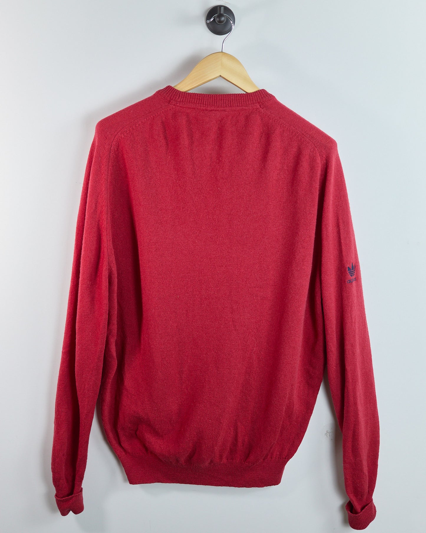 80s to 90s Adidas Golf Red Long Sleeve Crew Neck Jumper (M)