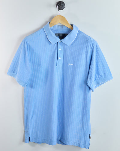 90s Nike Golf Blue/Light Blue Polo (M)