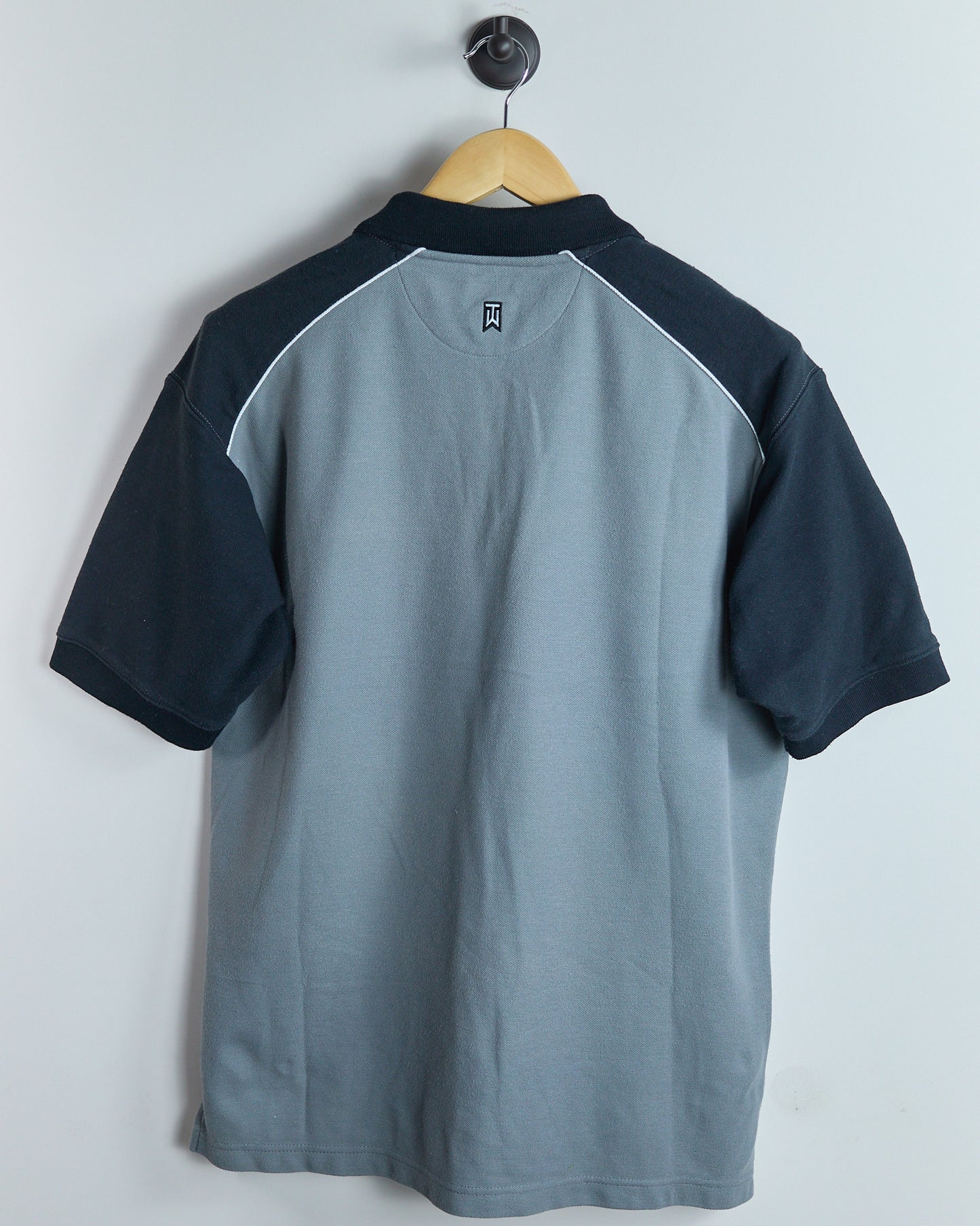 90s Nike Golf Grey/Black Quarter Zip Polo (L)