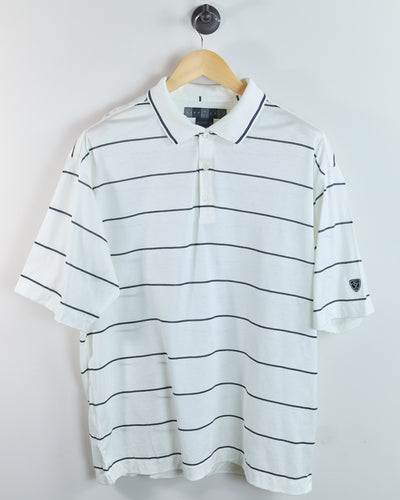 90s Nike Golf White with Black stripes Polo (L)