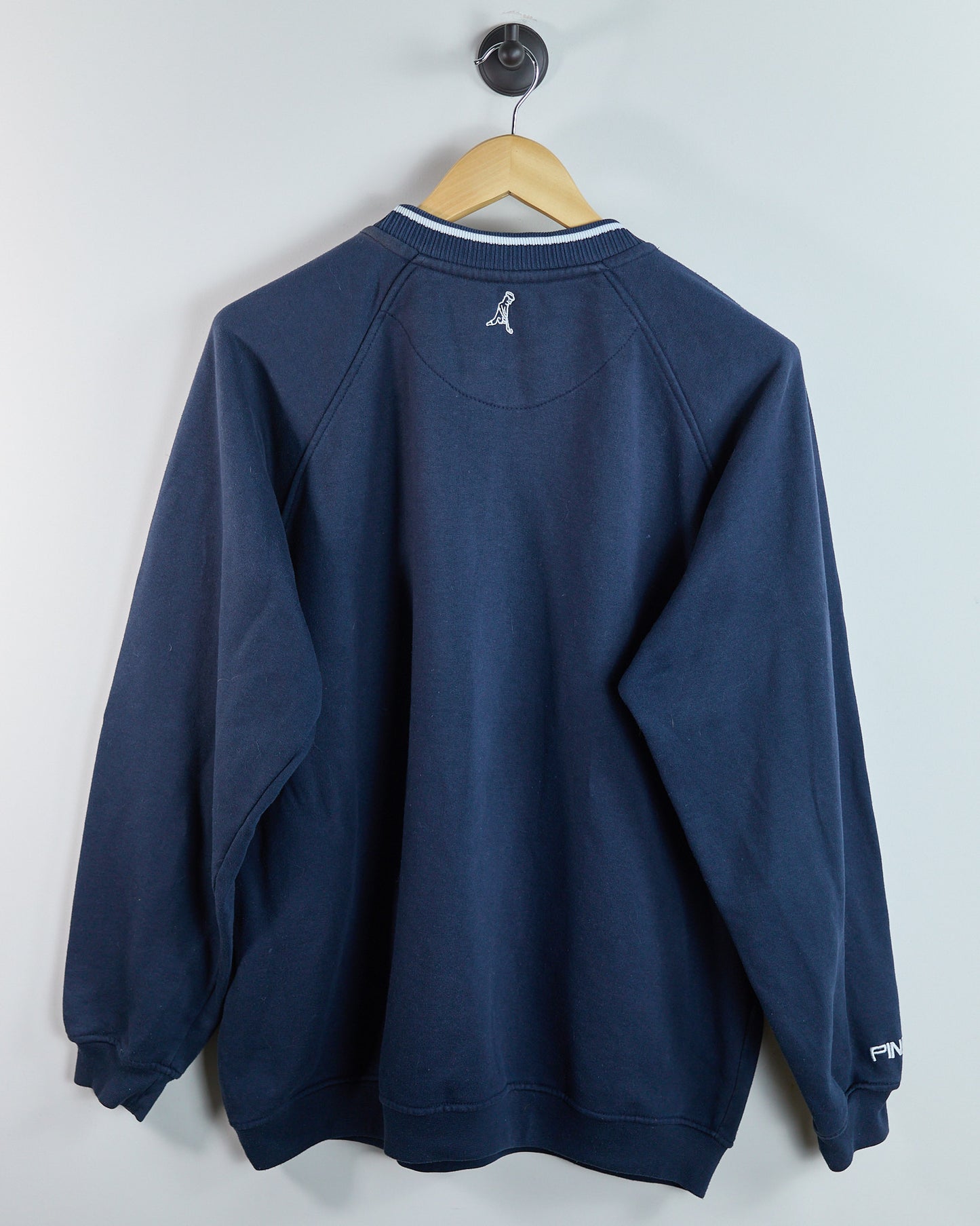 80s - early 90s Ping Blue/White Crew Neck Jumper (XL)