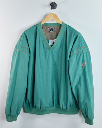 80s Nike Golf Green V Neck Windbreaker (XL)