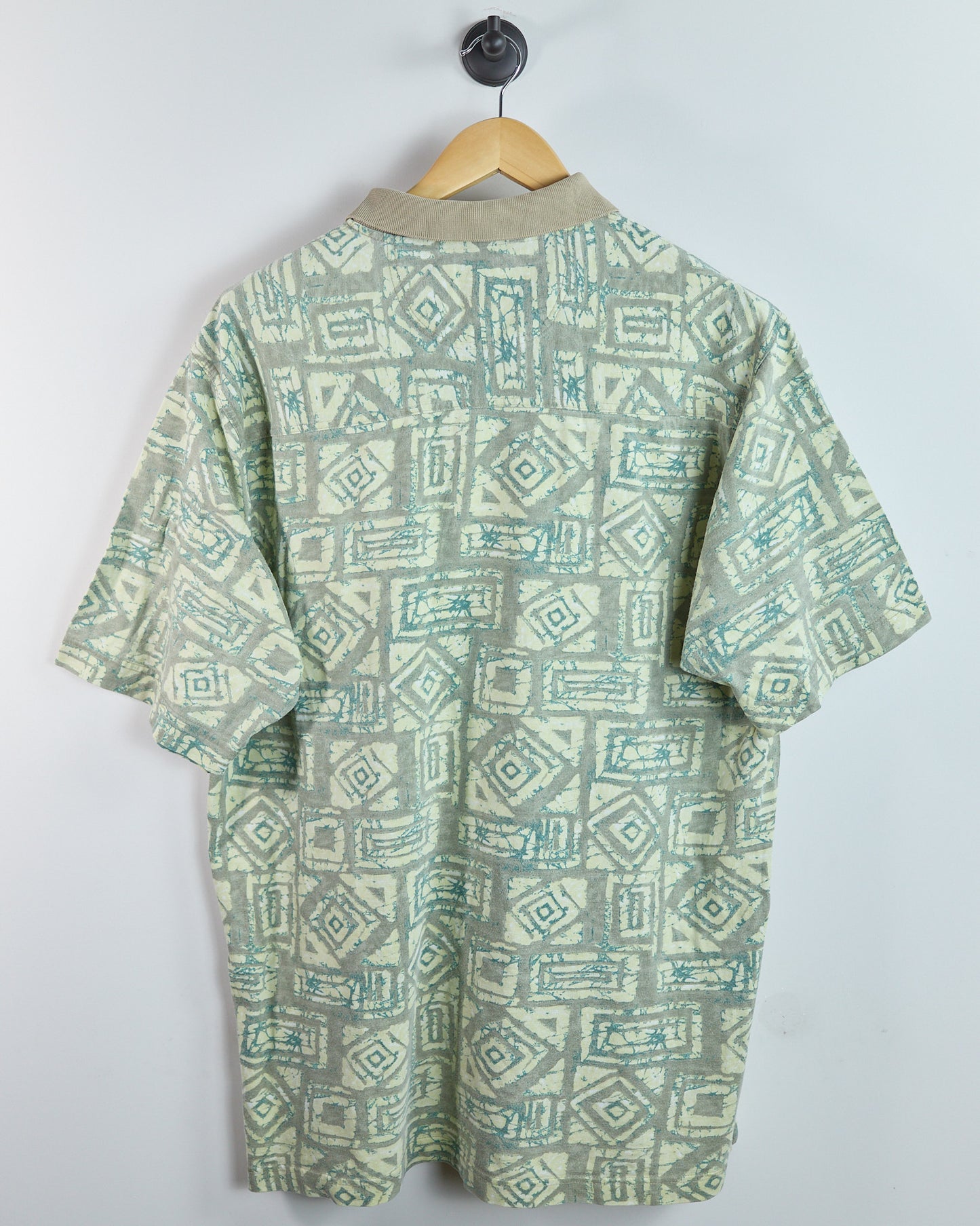90s Greg Norman Cream/Green Polo (L)