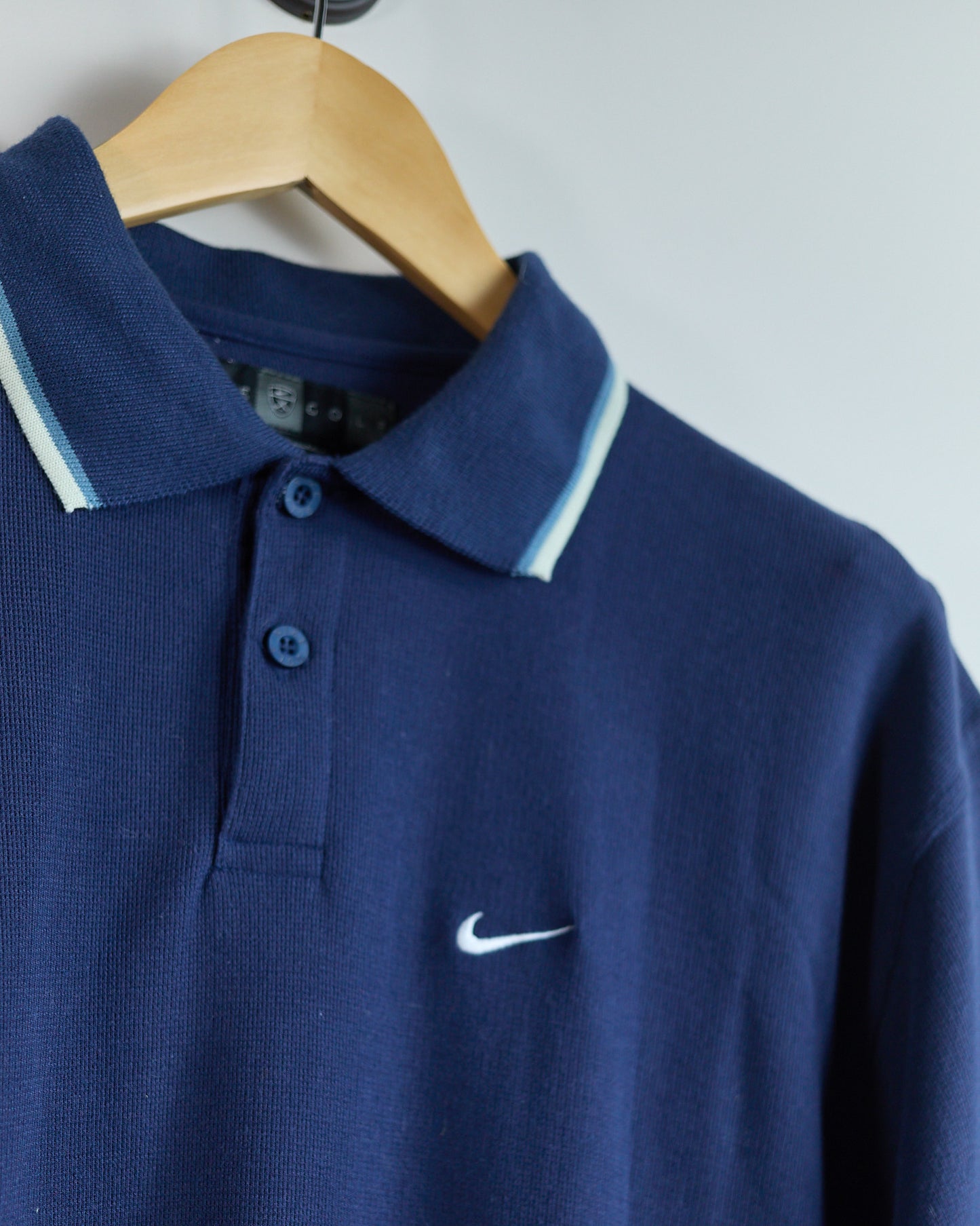 90s Nike Golf Blue Polo (XL, but smaller)