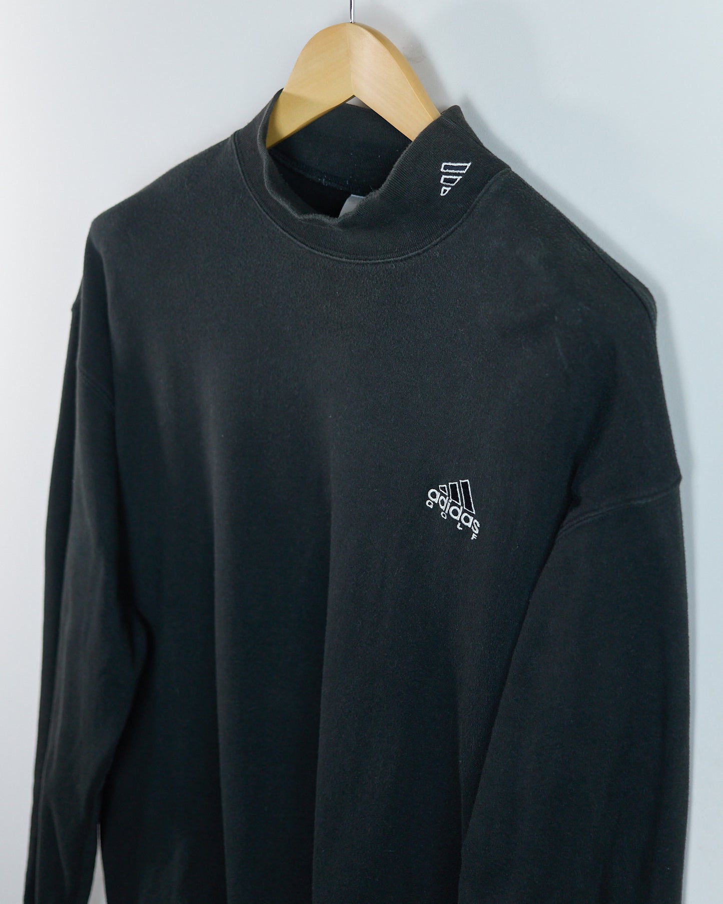 90s Adidas Golf Black Long Sleeve Mock Neck (L)