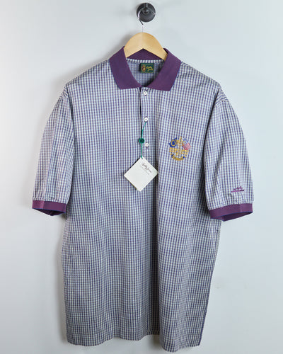 90s Bobby Jones Cream/Navy 1997 Ryder Cup Valderrama Pattern Polo, NWT (XL)