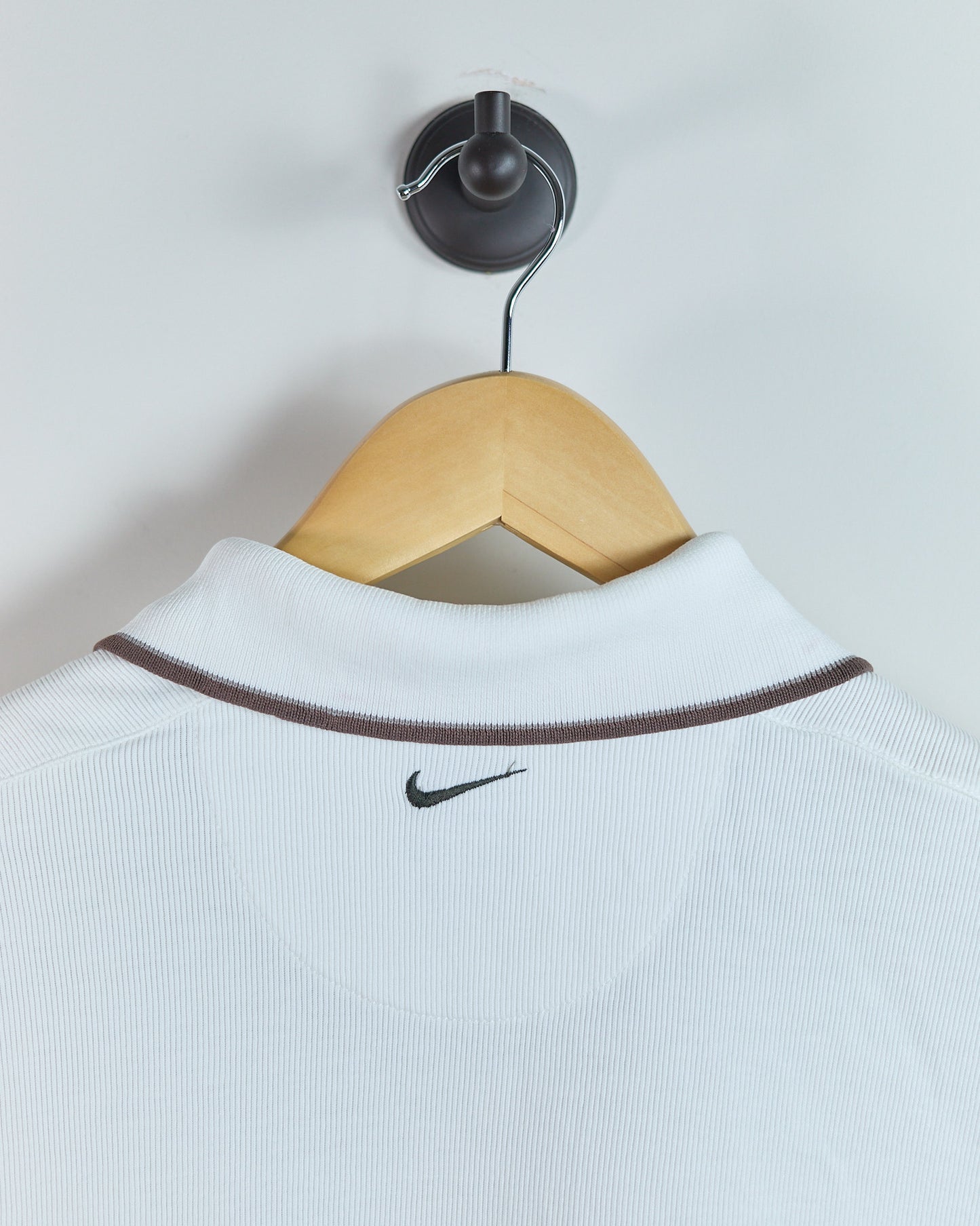 90s to early 00s Nike Golf Tiger Woods Yin Yang White/Brown Polo (XL)