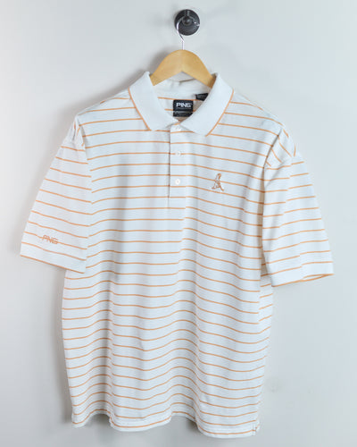 90s Ping White/Orange Polo (XL)
