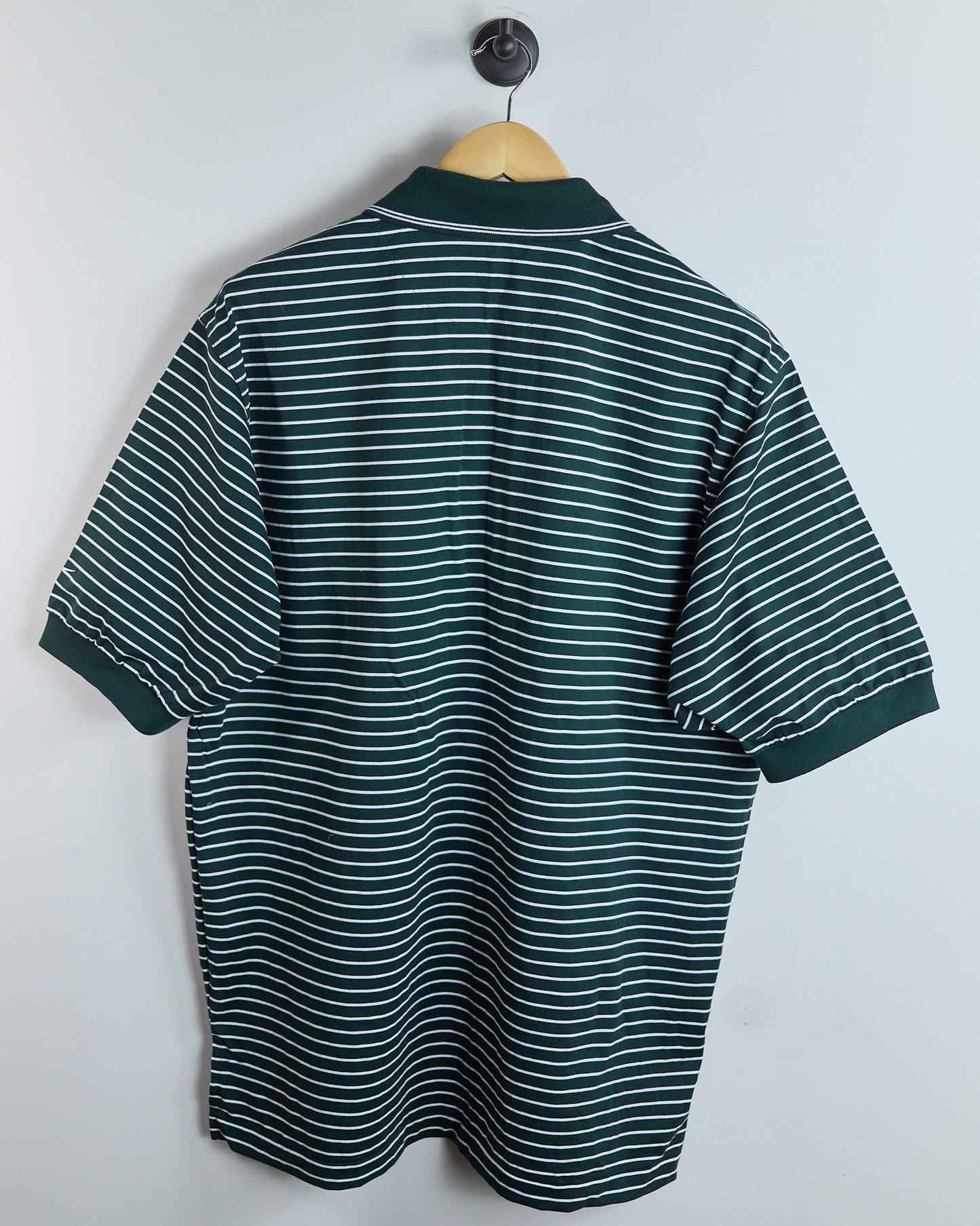 90s Nike Golf Green/White horizontal stripe Polo (XL)