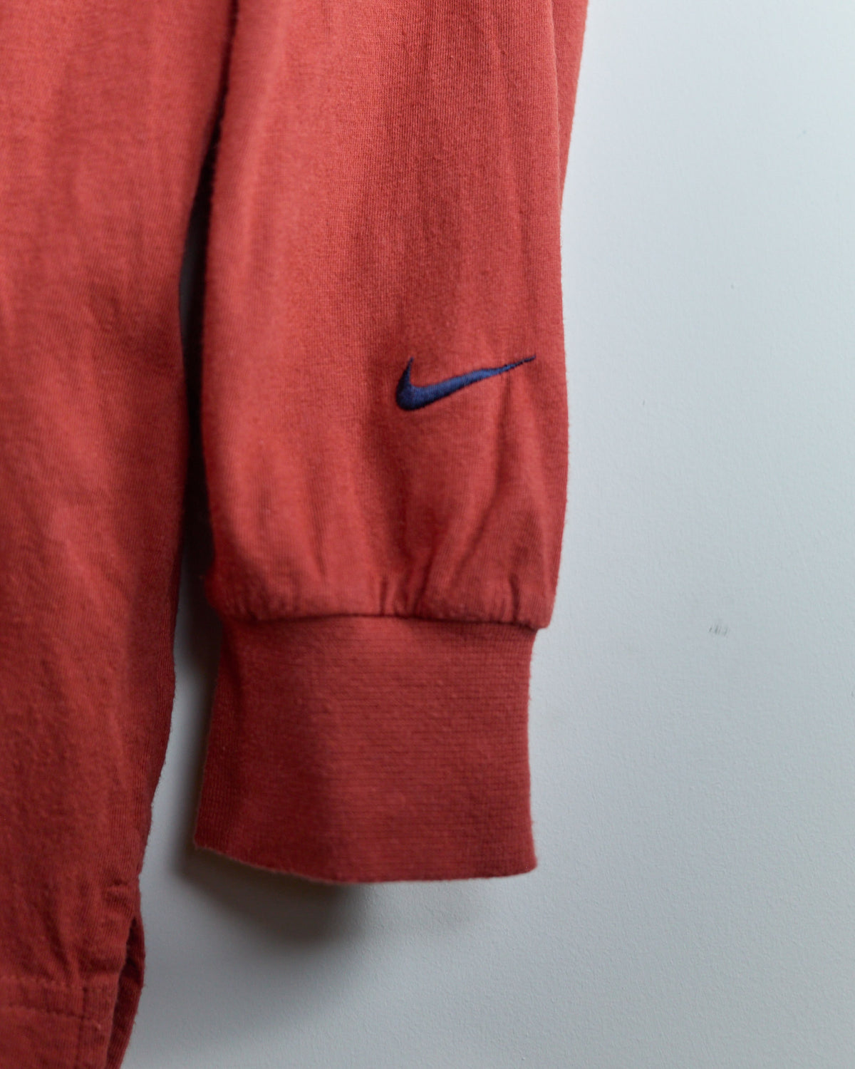 Early 90s Nike Golf Shield Logo Orange Long Sleeve Polo (L)